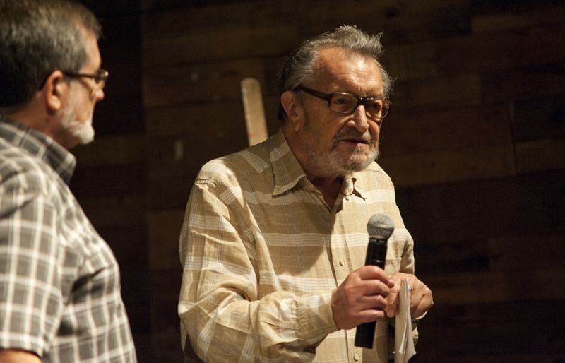 Joaquí Viñolas durant el seu homenatge. FOTO: Amanda Bernal