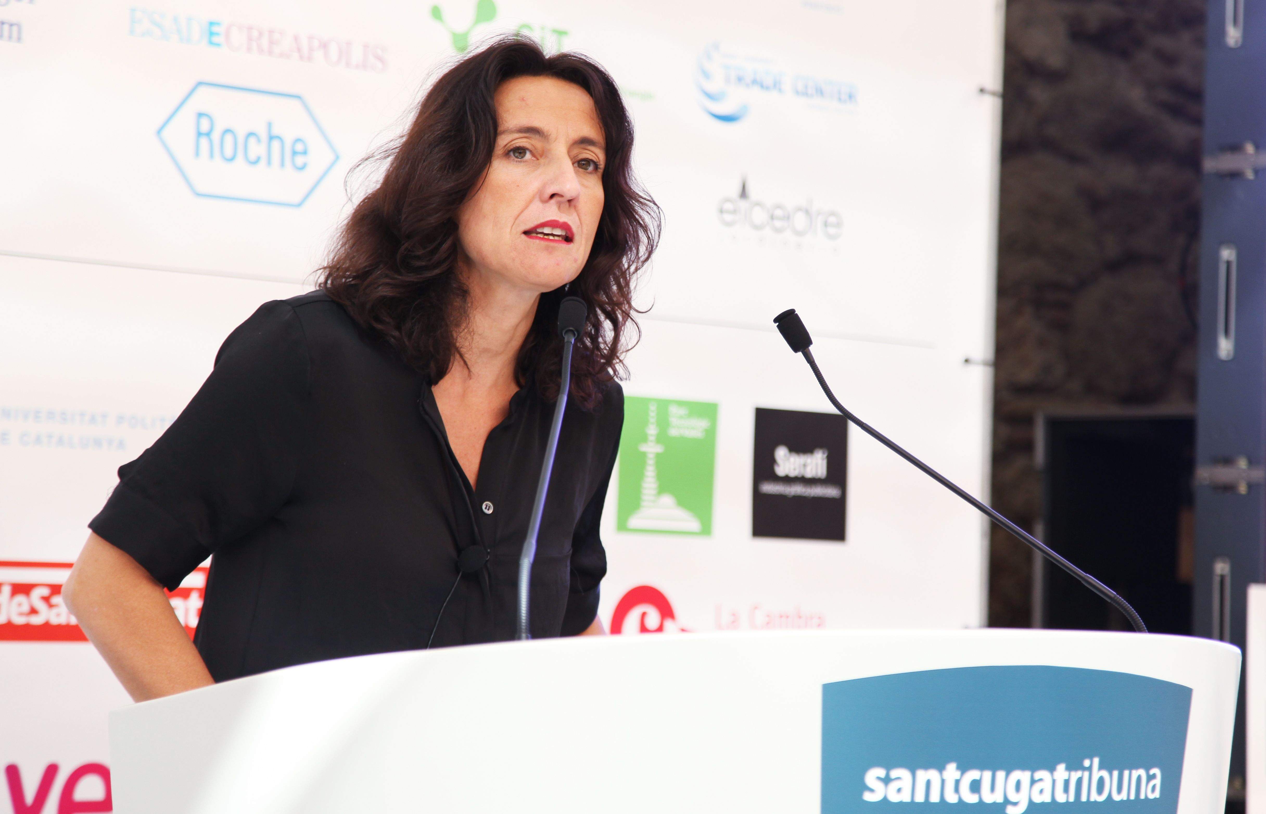 Mercè Conesa, al Santcugatribuna. FOTO: Lali Puig