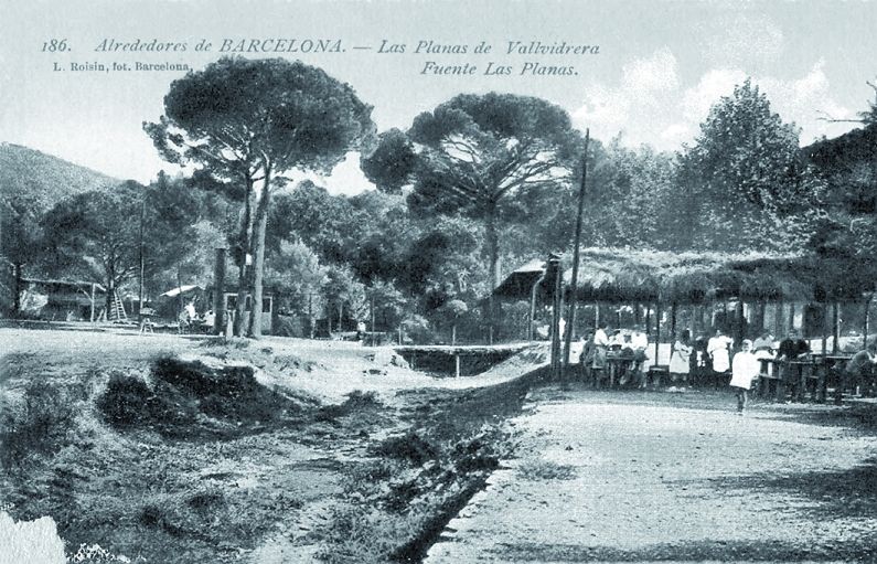 La Font de les Planes, postal de principis de segle. Arxiu