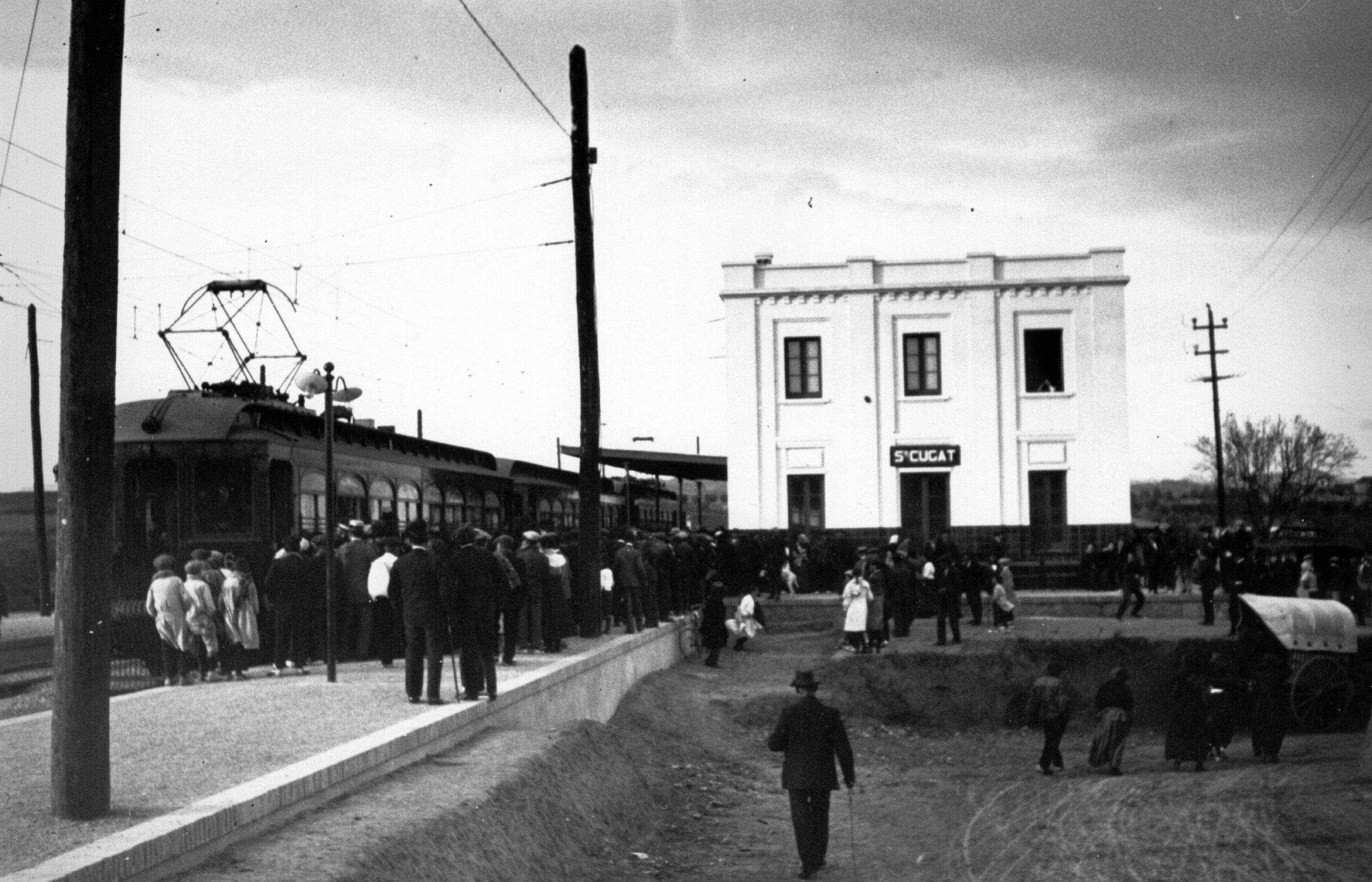 Estació de Sant Cugat del Vallès (1917). Autor desconegut. Fons Municipal, AHSCV.