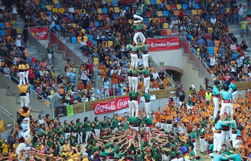 El 4de8 dels Gausacs al Concurs de Castells de Tarragona. FOTO: C.Caballé