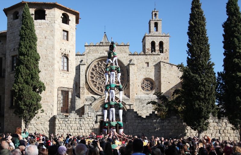 Diada castellera a la Plaça Octavià