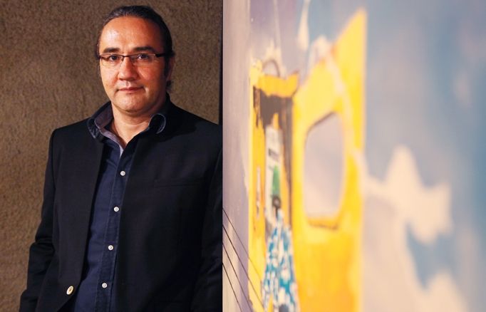 Miguel Olivares relfexiona sobre la societat actual a La Galeria. FOTO: Lali Puig