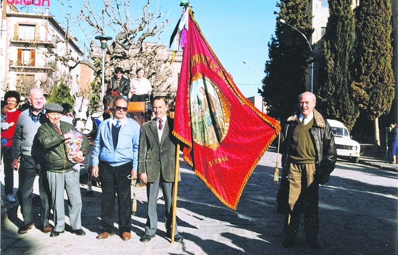 El penó de Sant Medir, ara cedit al Museu de Sant Cugat