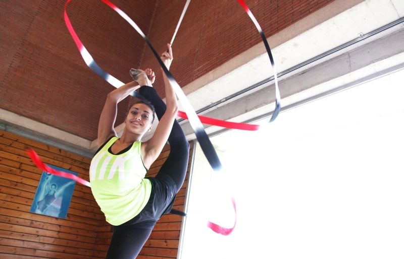 Natàlia García és gimnasta del Club Gimnàstica Sant Cugat Esportiu i sentrena al CAR des dels 10 anys. FOTO: Lali Puig