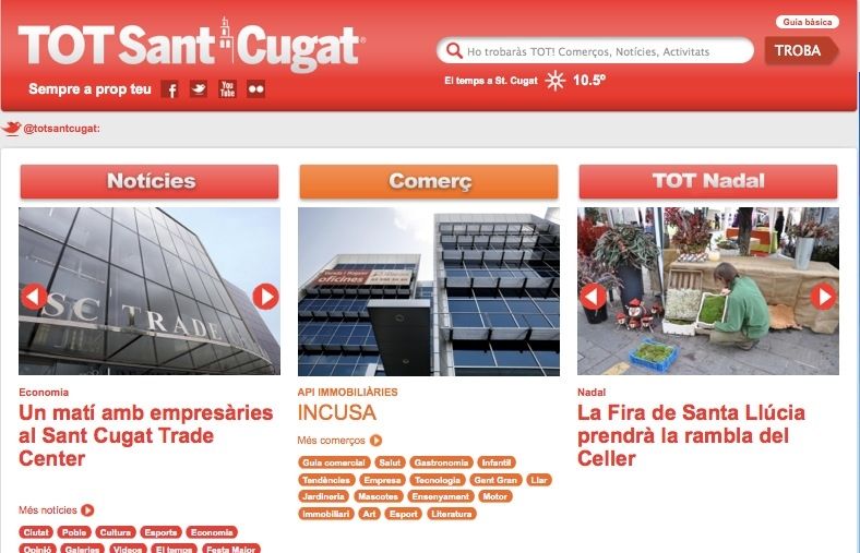El totsantcugat.cat es va posar en fucionament el 27 de juny del 2011