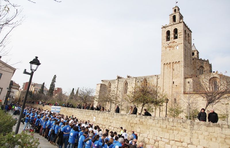 La Melé Gegant va ser una de les activitats de la Marato de TV3 a Sant Cugat el 2015 FOTO: Lali Puig