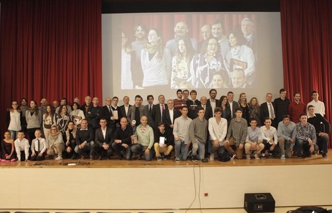 Guardonats i autoritats. FOTO: Artur Ribera