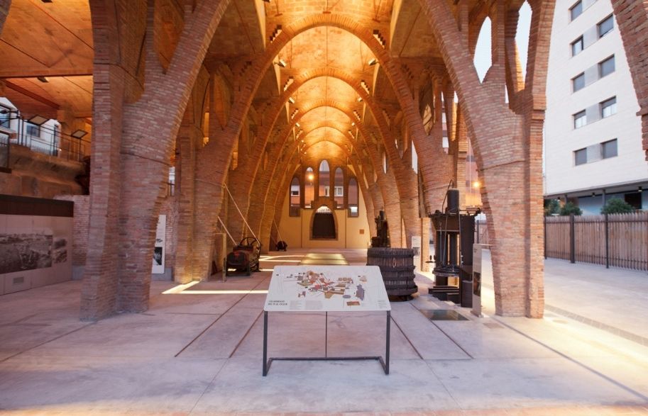 La nau delaboració del vi del Celler,  rehabilitada i museïtzada, avui és un dels museus de Sant Cugat. FOTO:Mané Espinosa / Museus de Sant Cugat 