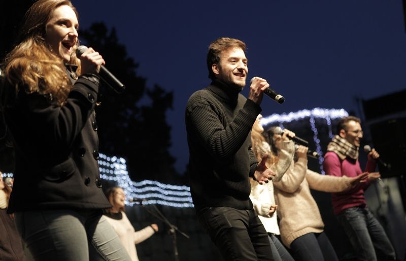 Francesc Abril (al centre) destaca el fet de gaudir a sobre l'escenari. FOTO: Artur Ribera