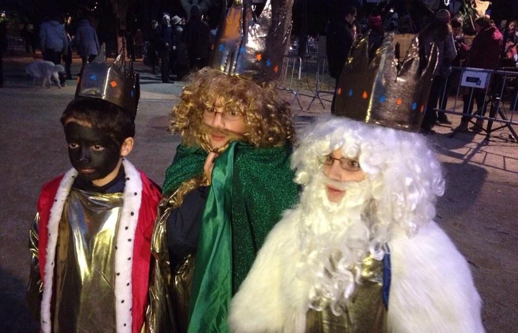 Els Tres Reis just abans de començar el Pessebre Vivent. FOTO: Lali Puig