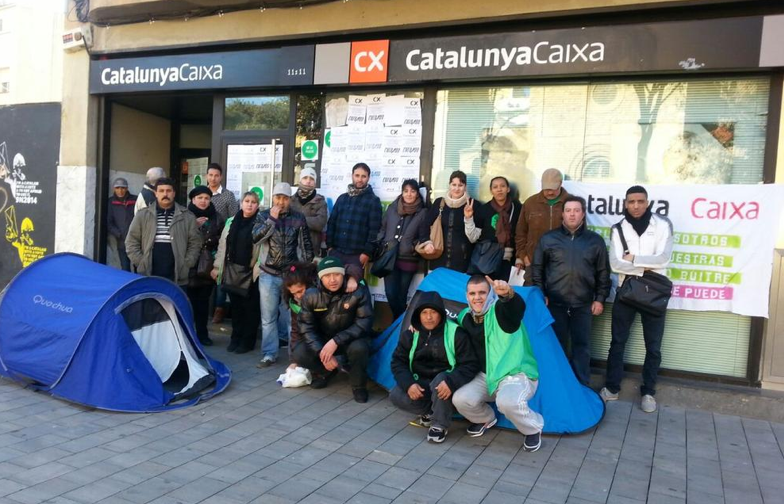 La PAH de Rubí ha ocupat una nova seu a Rubí, al carrer Doctor Guardiet. FOTO: PAH de Rubí