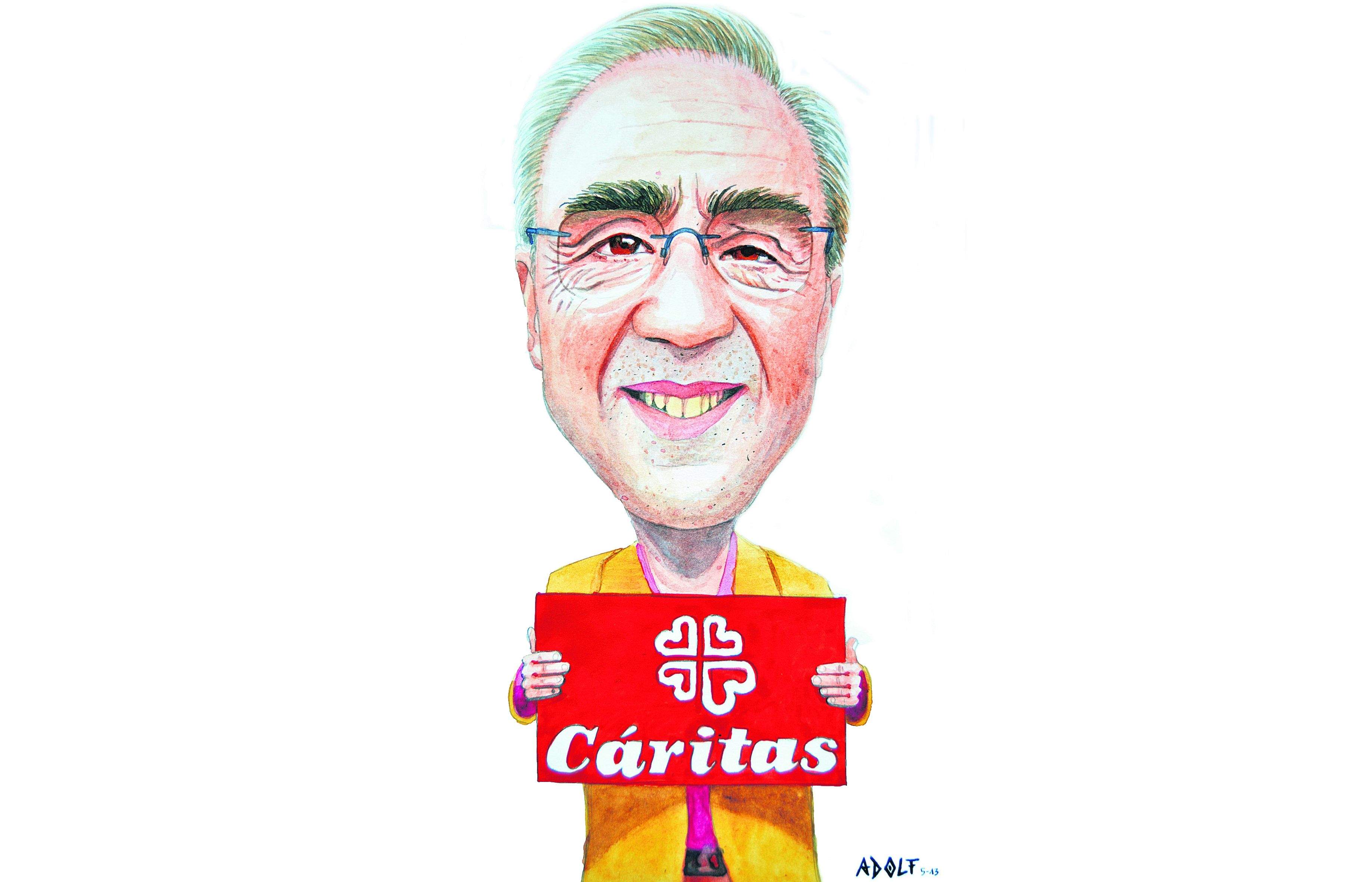 Rafa Gómez, caricaturitzat per Adolf