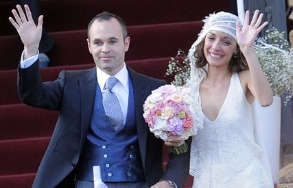 Anna ortiz i Andrés Iniesta durant el seu casament, al 2012. FOTO: Cedida (Hola.com)