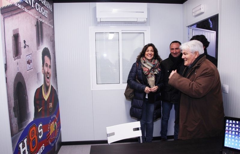 Conesa i Félez, en un dels dos nous mòduls. FOTO: Lali Puig