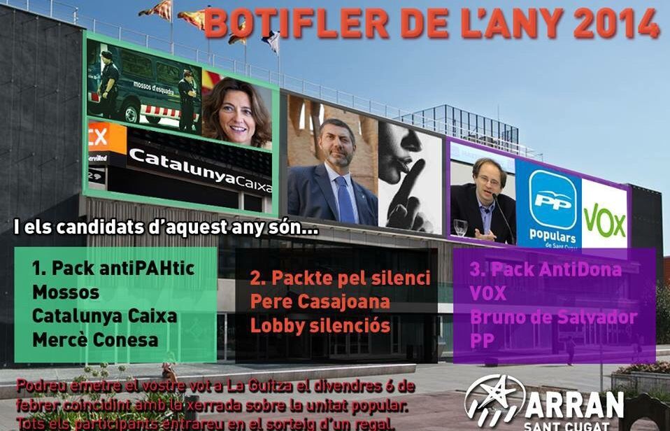 Cartell dels Premis Botifler de l'Any 2014