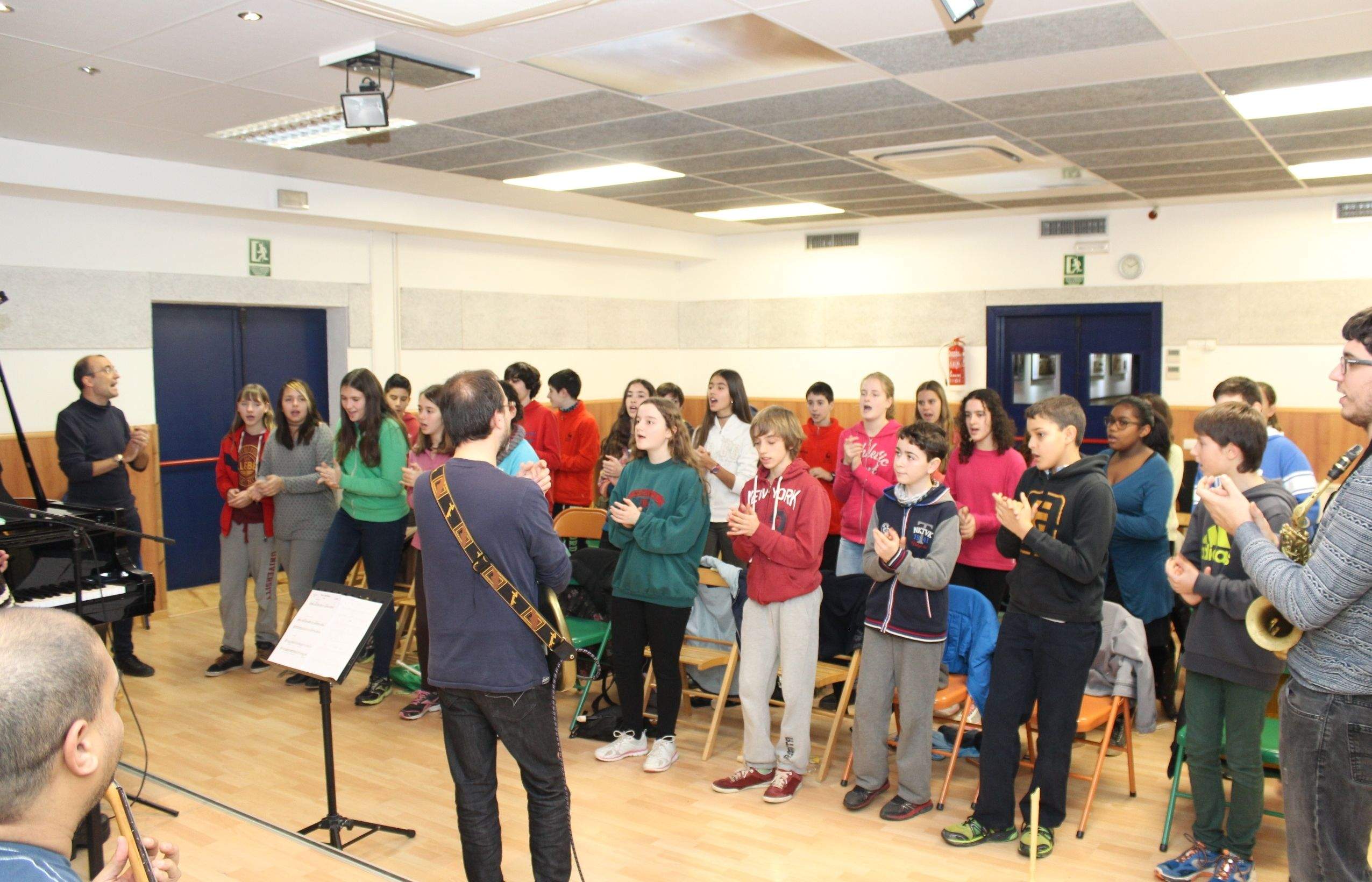 Alumnes del Leonardo da Vinci a l'Aula de So. FOTO: cedida