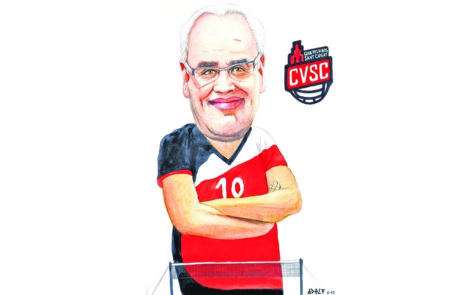 Caricatura de Miquel Martínez realitzada per l'artista Adolf