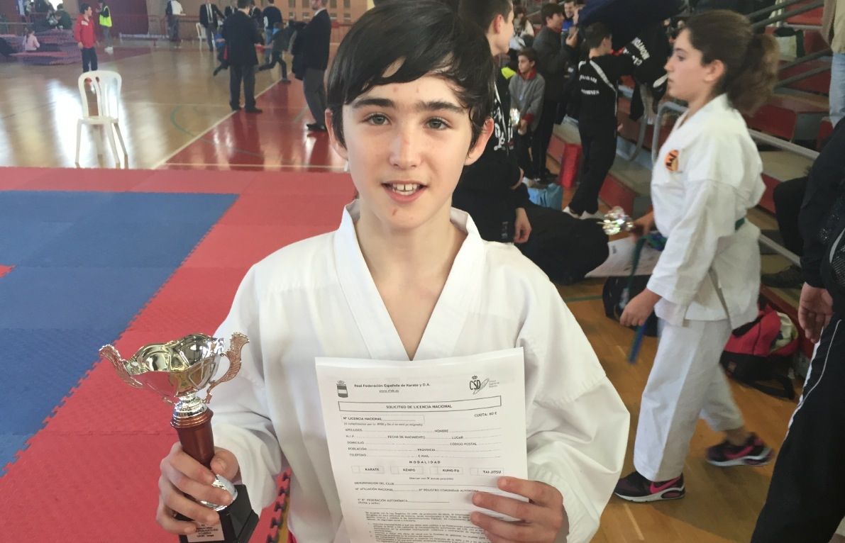 Sergi Llorente, tercer al campionat català. FOTO: Club Karate Sant Cugat