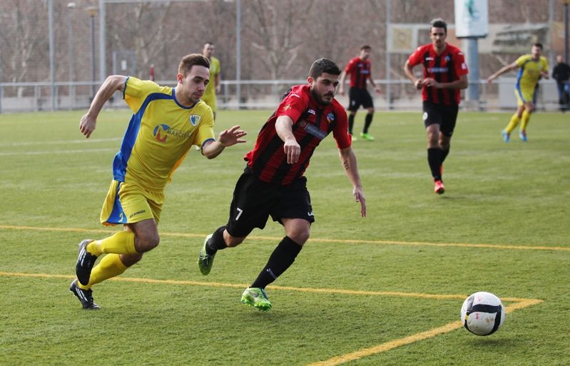 Carlos Vidal ha estat l'autor del quart gol del Sant Cugat Esport FC. FOTO: Lali Puig