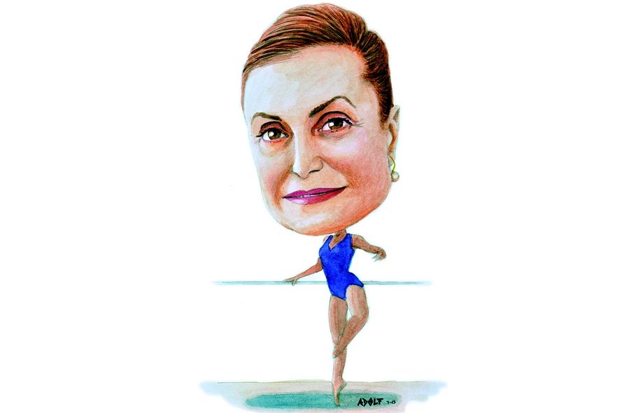 Laura Esteve, caricaturitzada per Adolf