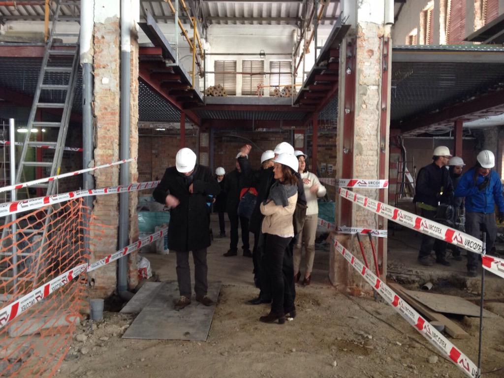 L'alcaldessa, Mercè Conesa, ha visitat les obres del mercat Pere San. FOTO: Lali Puig