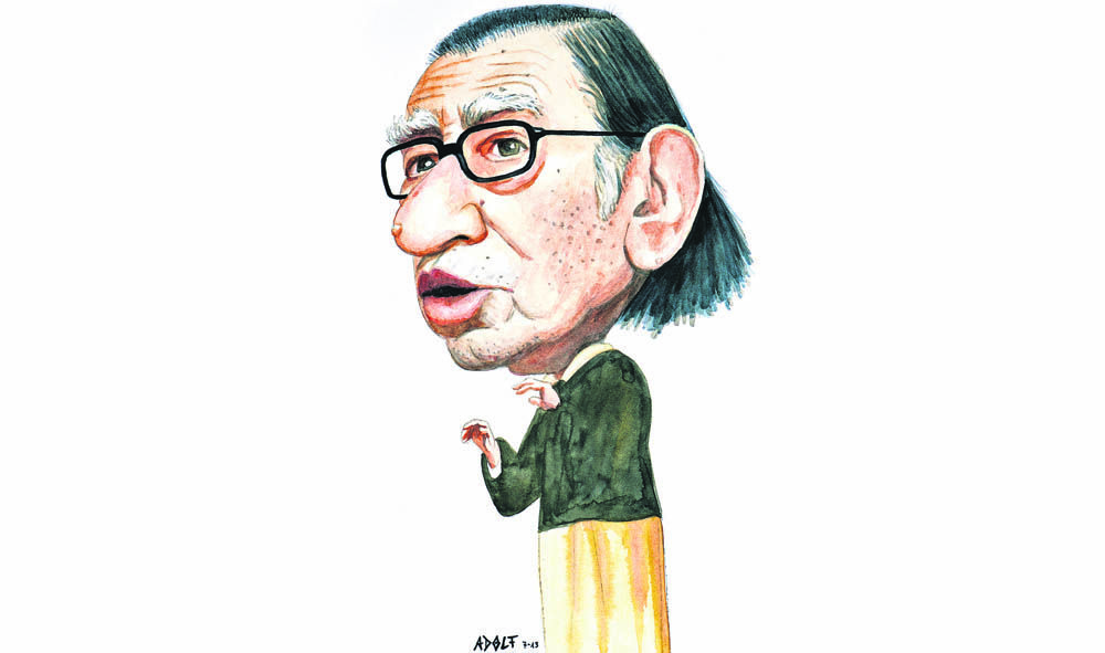 Joan Fàbregas, caricaturitzar per l'Adolf