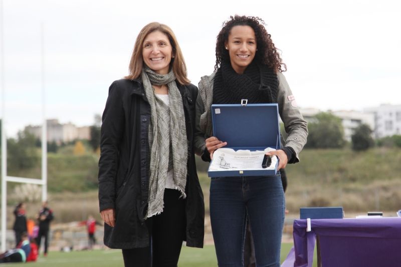 Êllâ Bestué va ser homenatjada en l'última edició de la Festa de l'Atletisme del Club Muntanyenc Sant Cugat. FOTO: Lali Puig