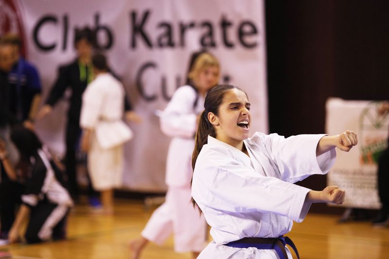 Al voltant de 500 karateques han passat pel pavelló 3. FOTO: Lali Puig