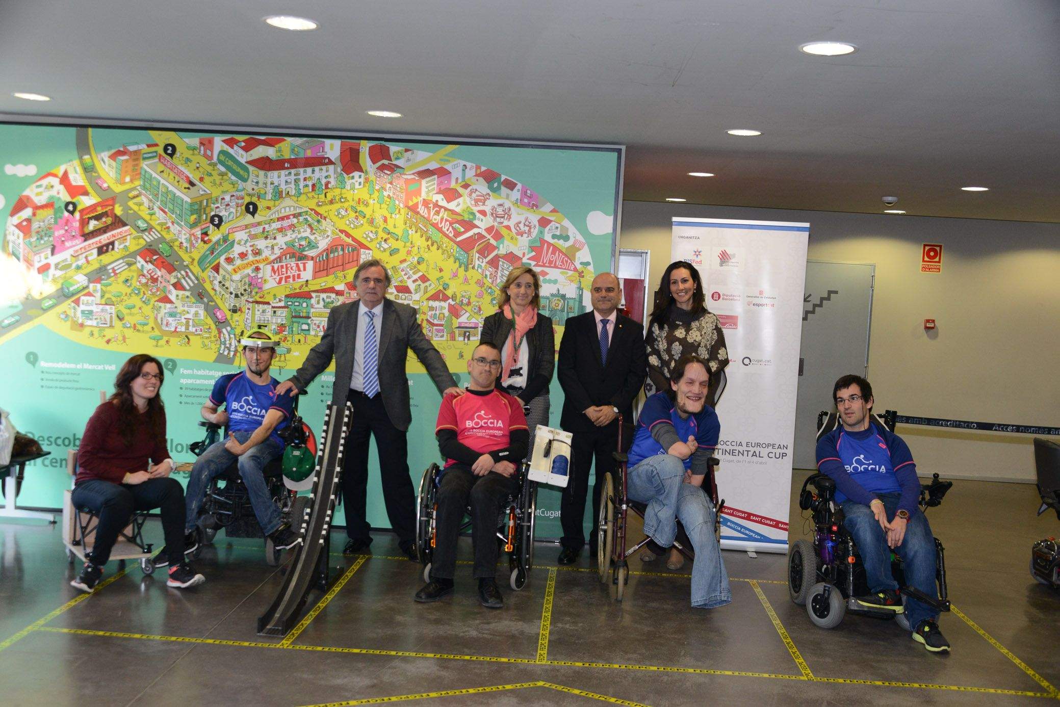 Aquests esportistes quatre jugadors catalans jugaran l'europeu de boccia. FOTO: Localpres