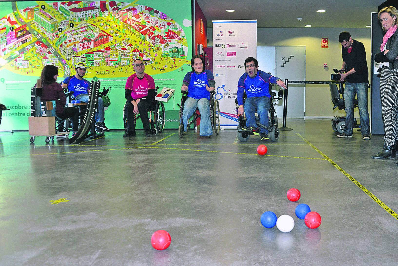 Alguns dels jugadors catalans que defensaran la selecció espanyola de boccia. FOTO: Artur Ribera