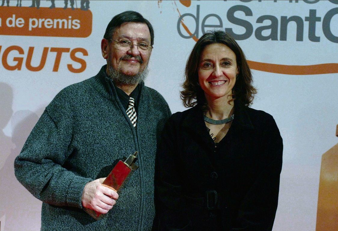 Pere Formiguera amb Mercè Conesa a l’entrega dels Premis Ciutat del 2010. FOTO: Cedida