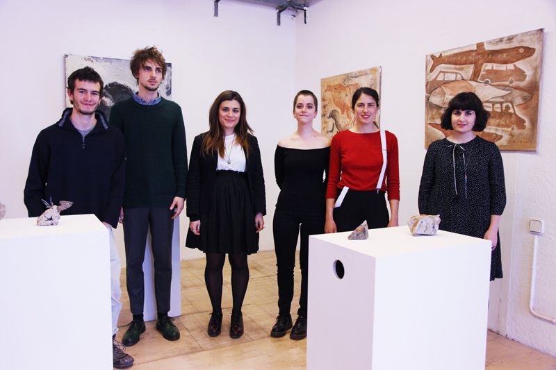 Els artistes participants de l'exposició. FOTO: Lali Puig