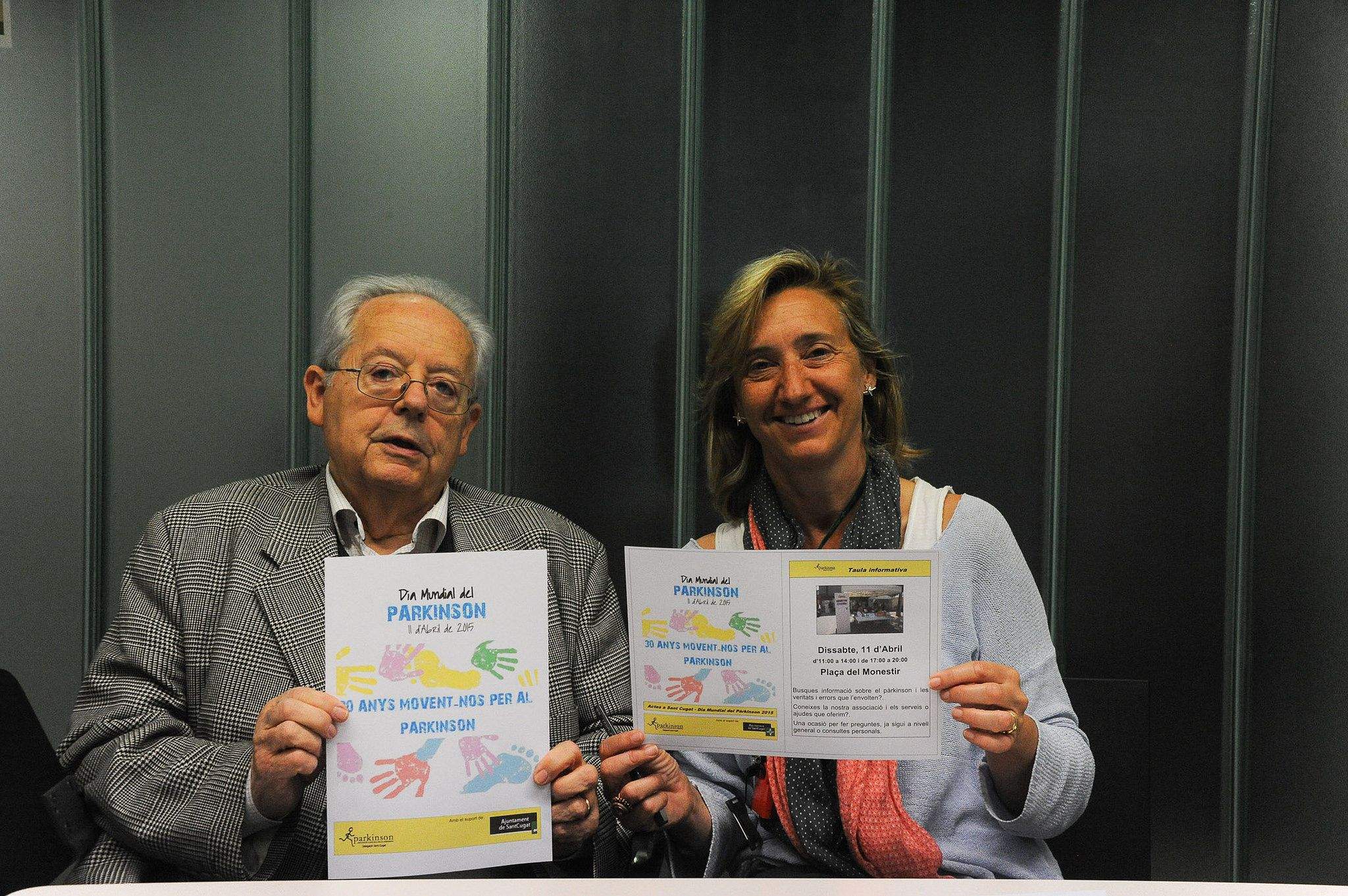 Sala i Pellicer a la presentació dels actes del Parkinson aquest dimarts a l'Ajuntament. FOTO: Localpress