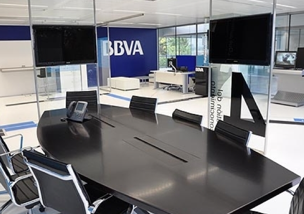 Oficina bancària de BBVA. FOTO: Cedida