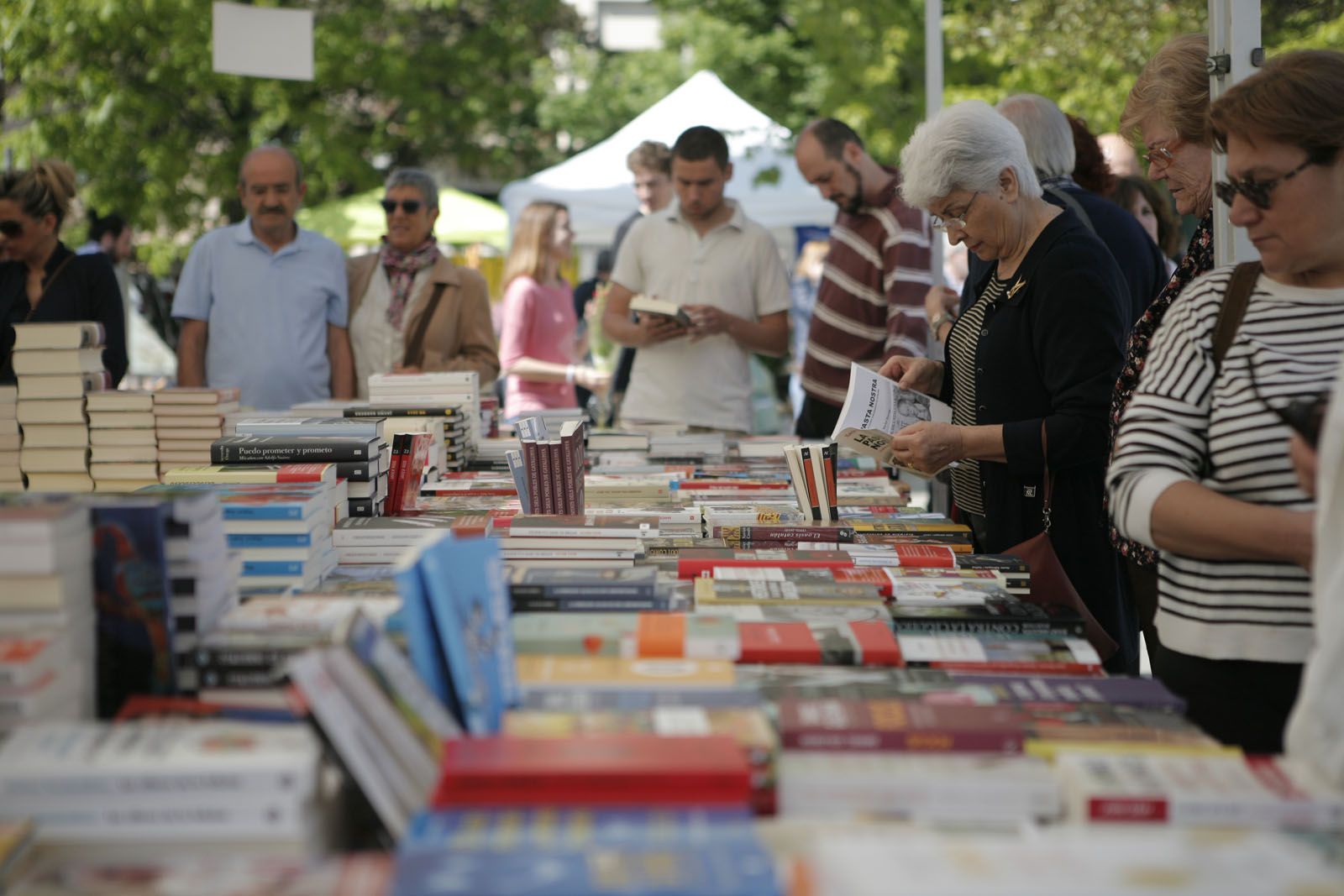Una de les moltes parades de llibres de Sant Jordi. FOTO: Artur Ribera 