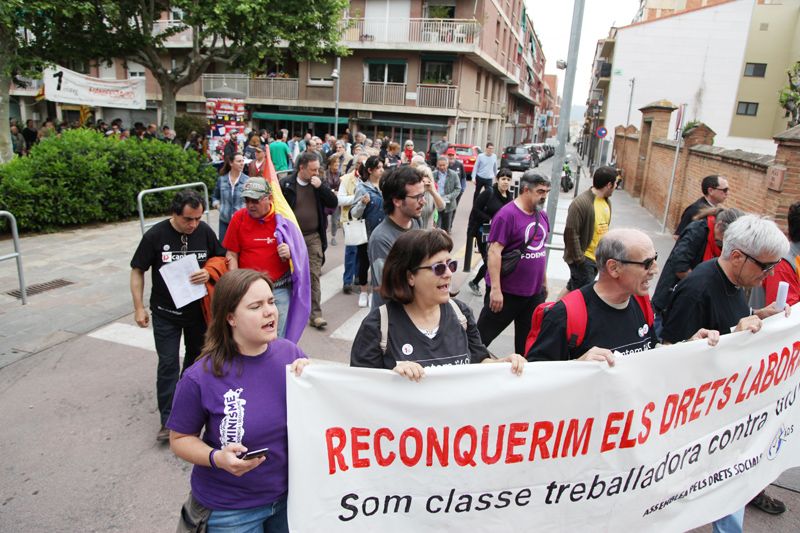 Imatge d'una manifestació de l'1 de maig a Sant Cugat FOTO: Arxiu