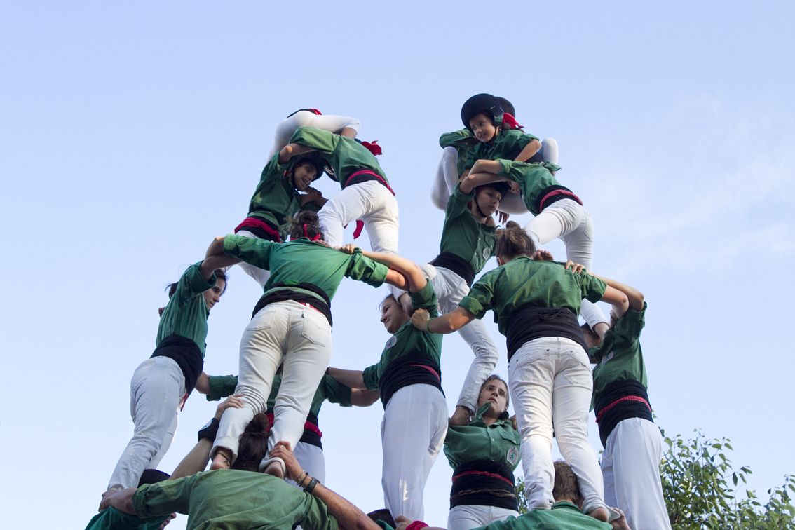 Els Castellers de Sant Cugat enceten nous reptes. FOTO. Estefania Beldmar