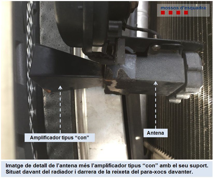 El ssitema per detectar radars. FOTO: Mossos d'Esquadra