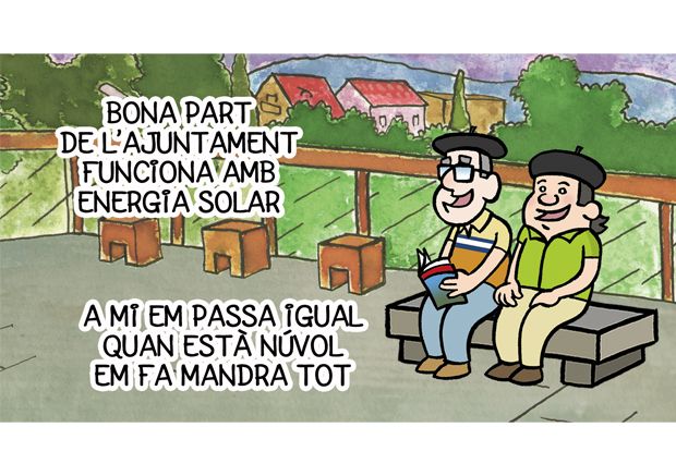 Els protagonistes del TOT parlen de l'energia que prové de les plaques solars. 