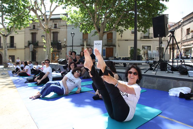 Nina Studio amb el Pilates Day a la Plaça Barcelona. FOTOS: Lali Puig