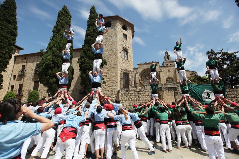 Diada Castellera a Plaça d'Octavià. FOTOS: Lali Puig