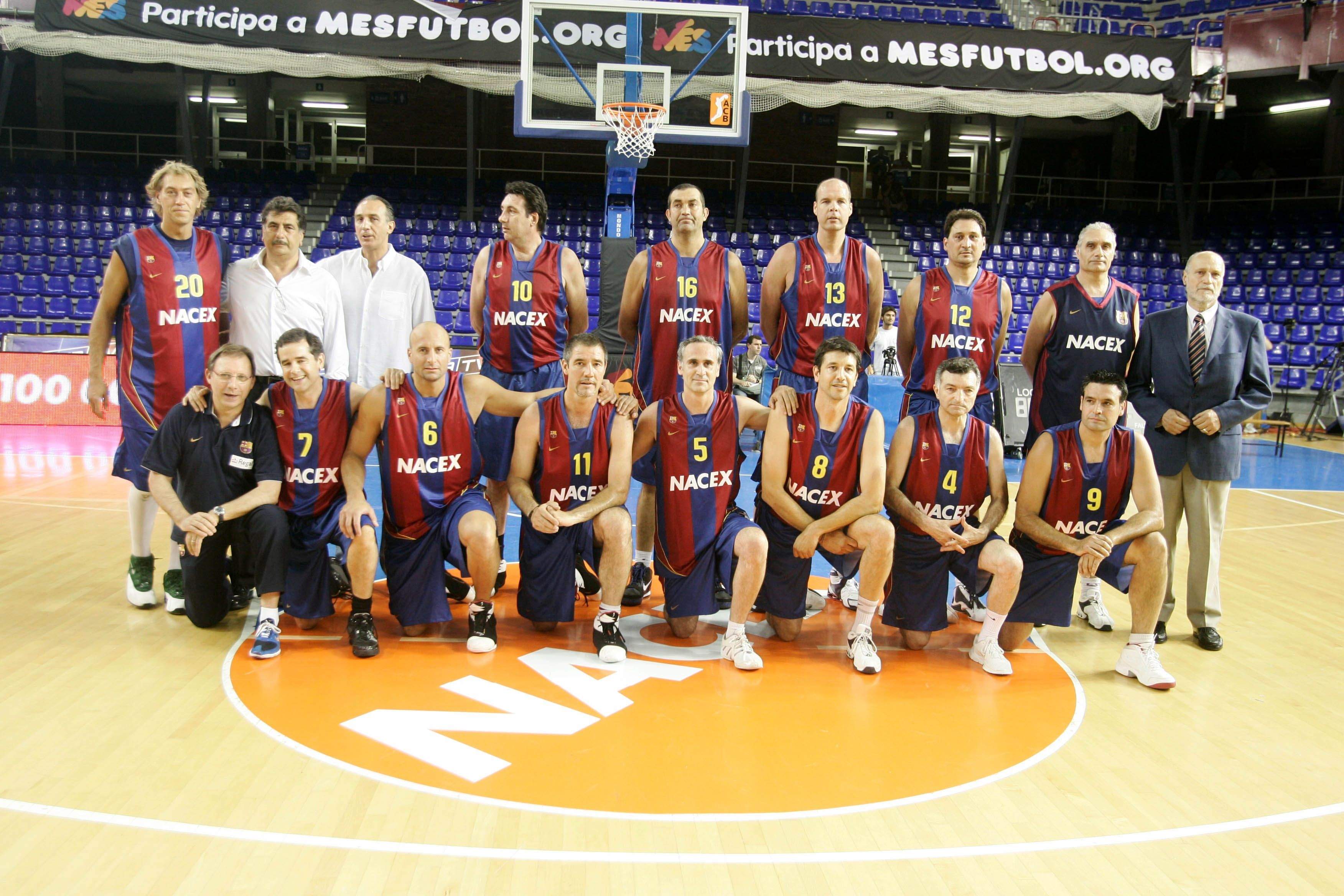 Equip de veterans de bàsquet del FC Barcelona. FOTO: Associació d'Antics Jugadors de bàsquet del FC Barcelona
