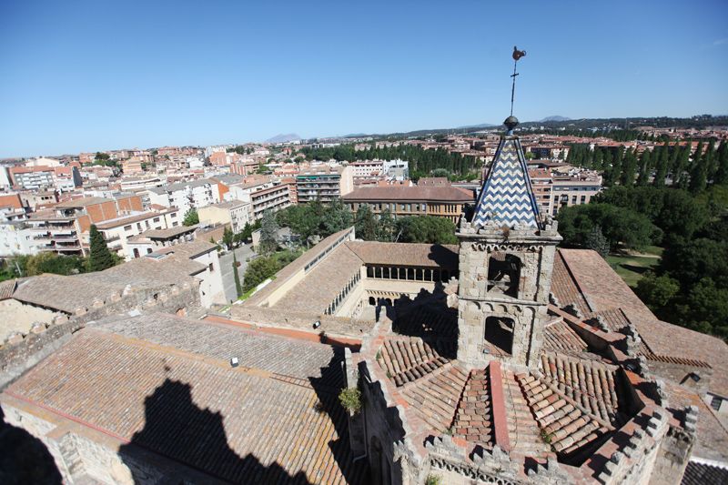 Vista aèria de Sant Cugat i el Monestir FOTO: Lali Puig