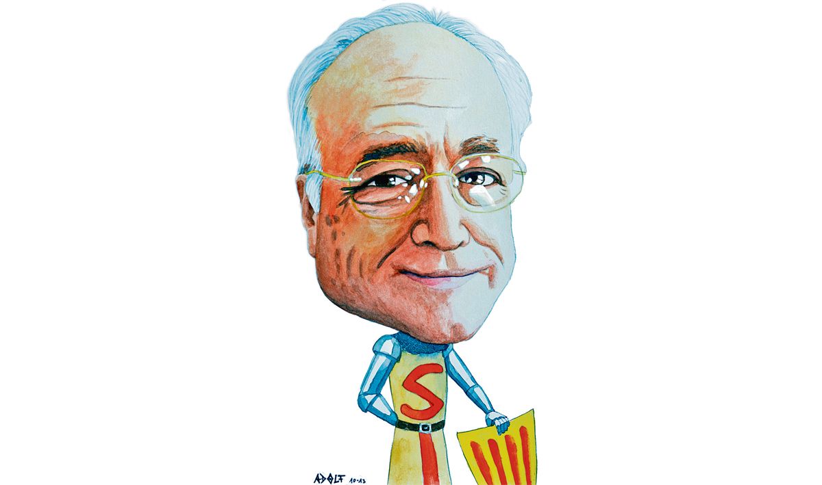 Jaume Clavell caricaturitzat per l'Adolf