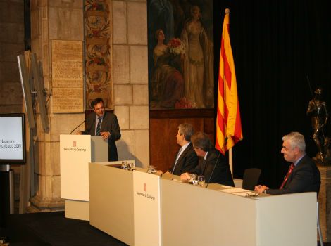 Salvador Cot aquest dijous durant la seva intervenció. FOTO: Quico Sallés