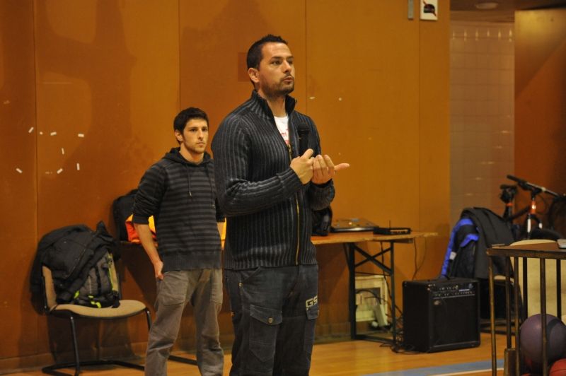 Xavi Linde, en una conferència de la UE Sant Cugat. FOTO: Amanda Bernal