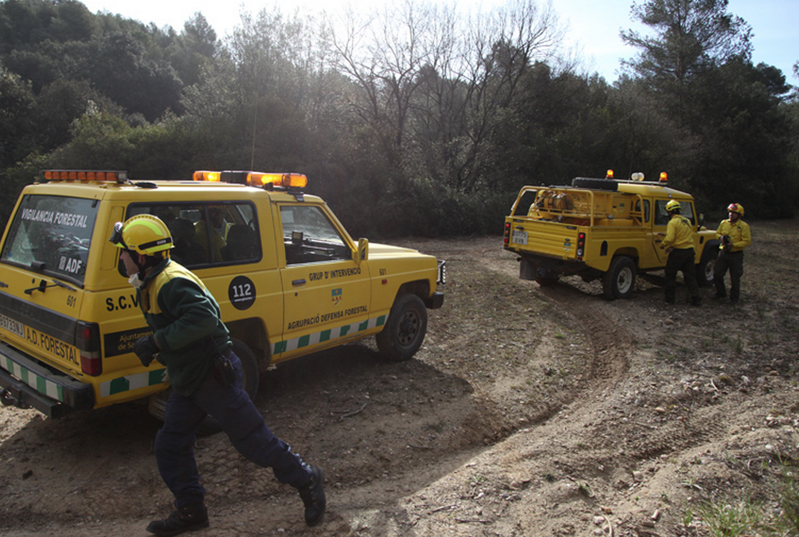 Un simulacre d'incendi de l'ADF aquest març passat. FOTO: Lali Puig