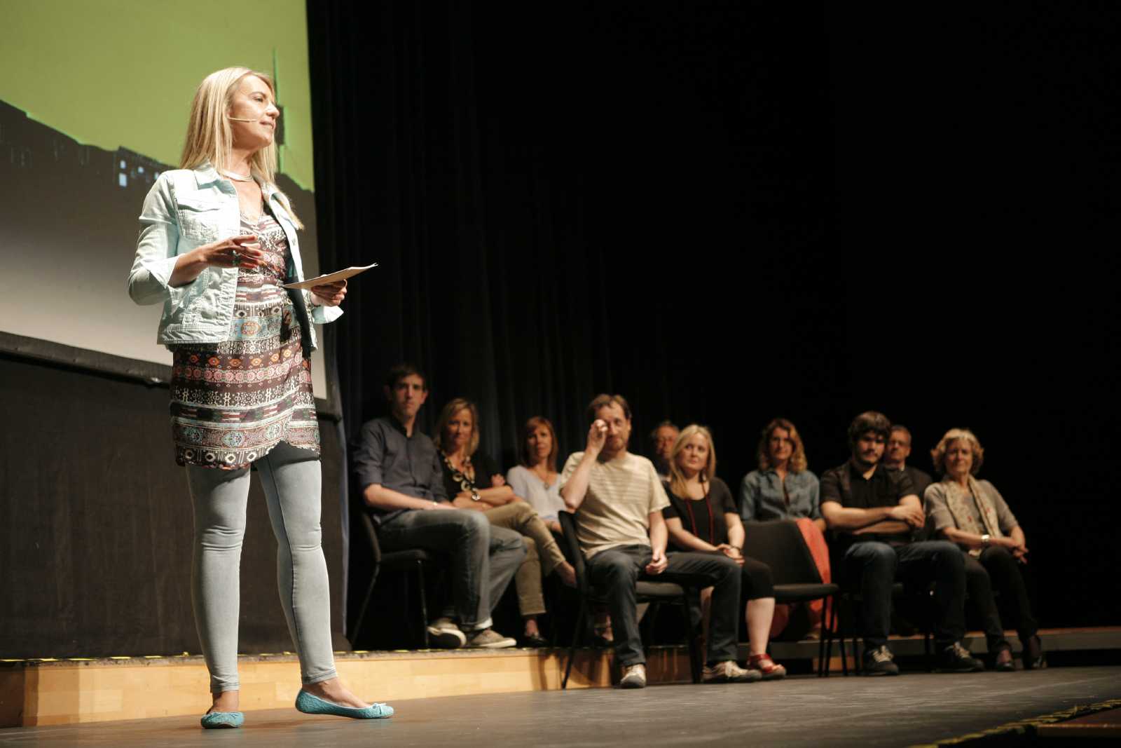 Mireia Ingla durant l'acte de presentació de la seva candidatura. FOTO: Artut Ribera