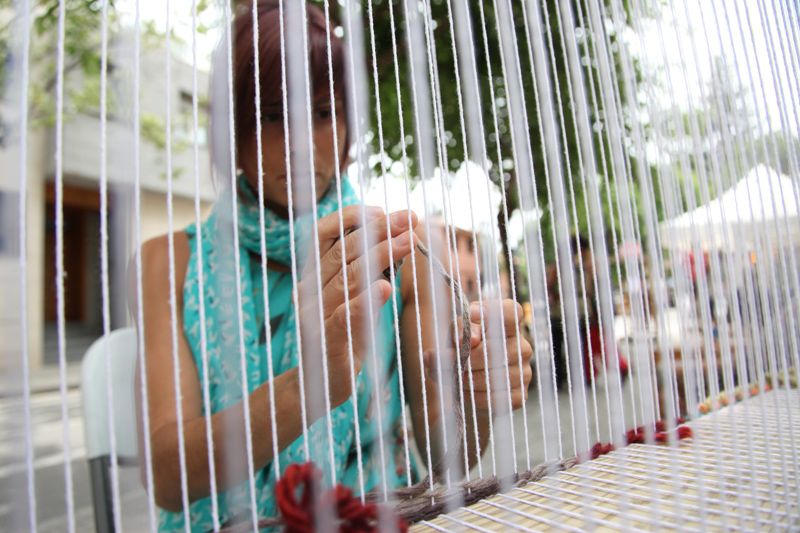 Posar en valor l'art tèxtil a Sant Cugat. FOTO: Lali Puig
